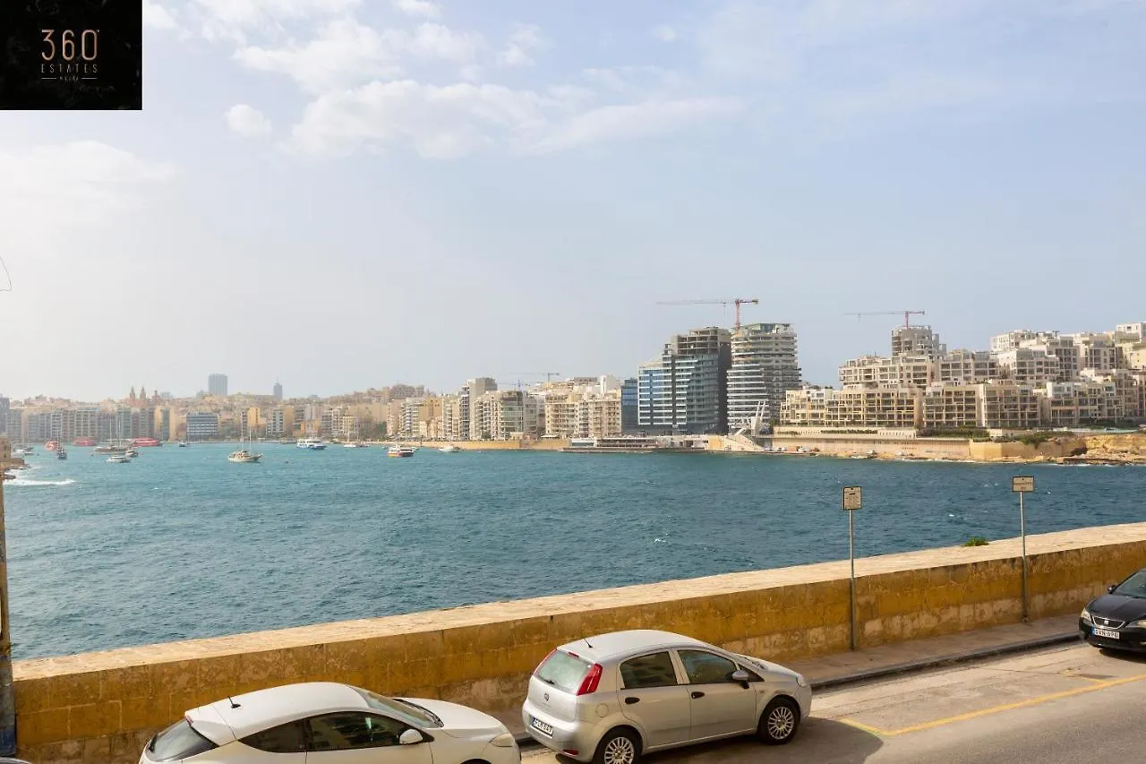 Seafront - Top Location, Top Floor With Wifi & Ac By 360 Estates Valletta Malta